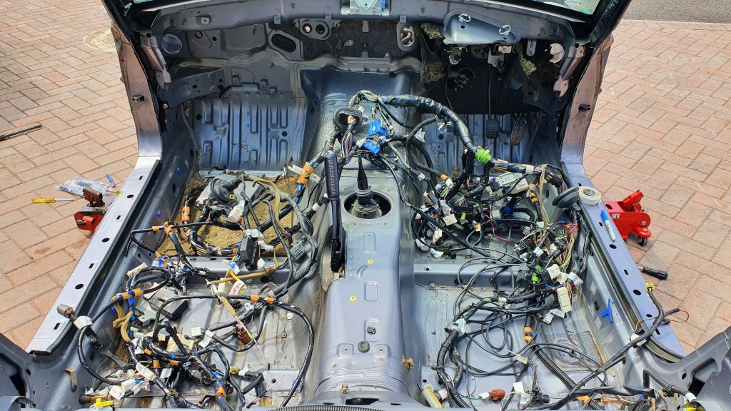 Mazda MX-5 Wiring Loom Removed in Car