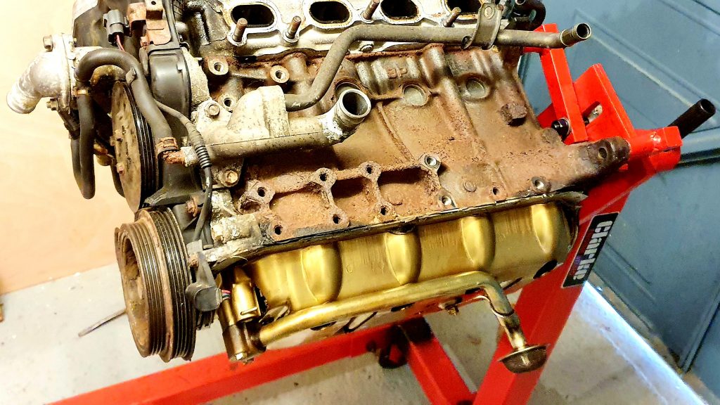 Mazda MX-5 Engine on stand without Sump/ Oil Pan