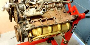 Mazda MX-5 Engine on stand without Sump/ Oil Pan